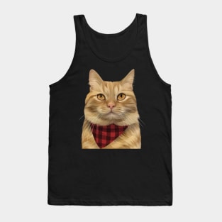 Cute orange cat with slayer Tank Top